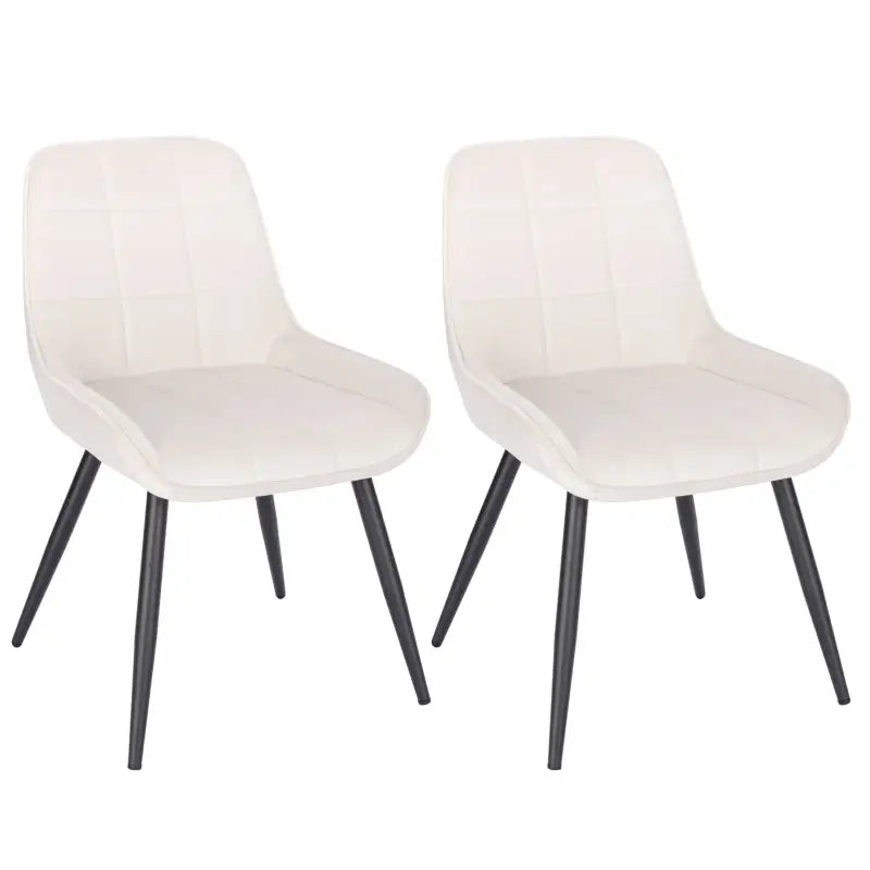 BukkitBow – Set van 2 Eetkamerstoelen – Fluweel of Kunstleer en Metalen Frame – 81.5 cm Hoogte – Modern Design