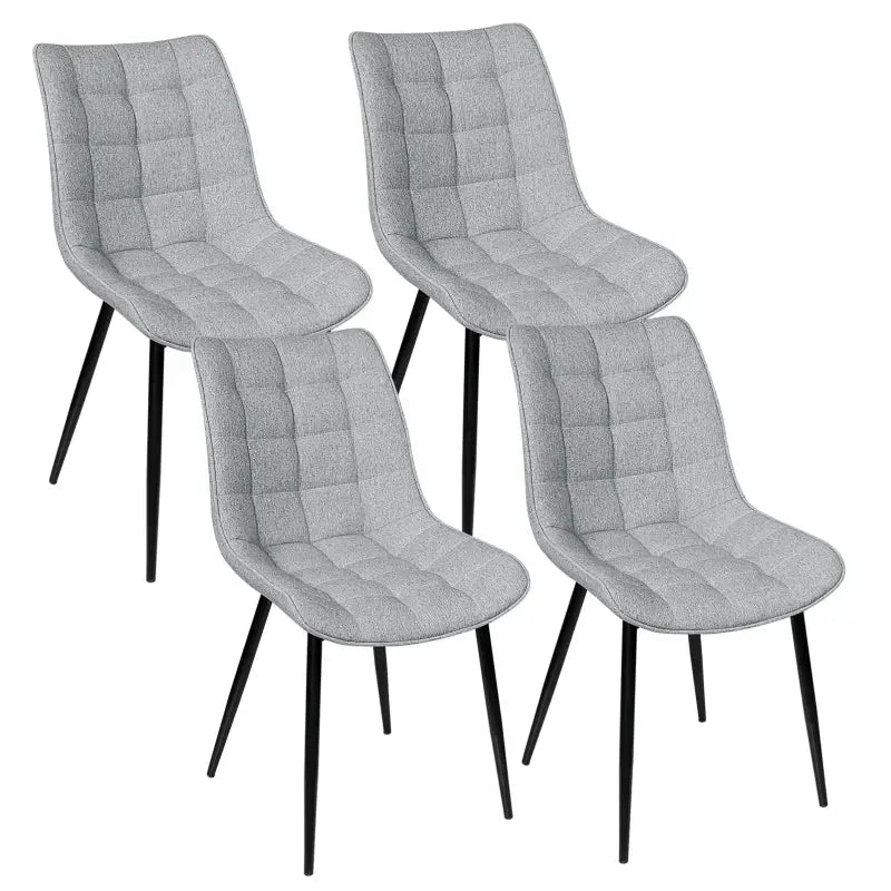 BukkitBow - Stijlvolle Eetkamerstoelen - Kunstleren/Fluwelen/Linnen/Stoffen Stoelen - met Metalen Poten - 85.5x46.5x40.5cm - 100kg Draagvermogen