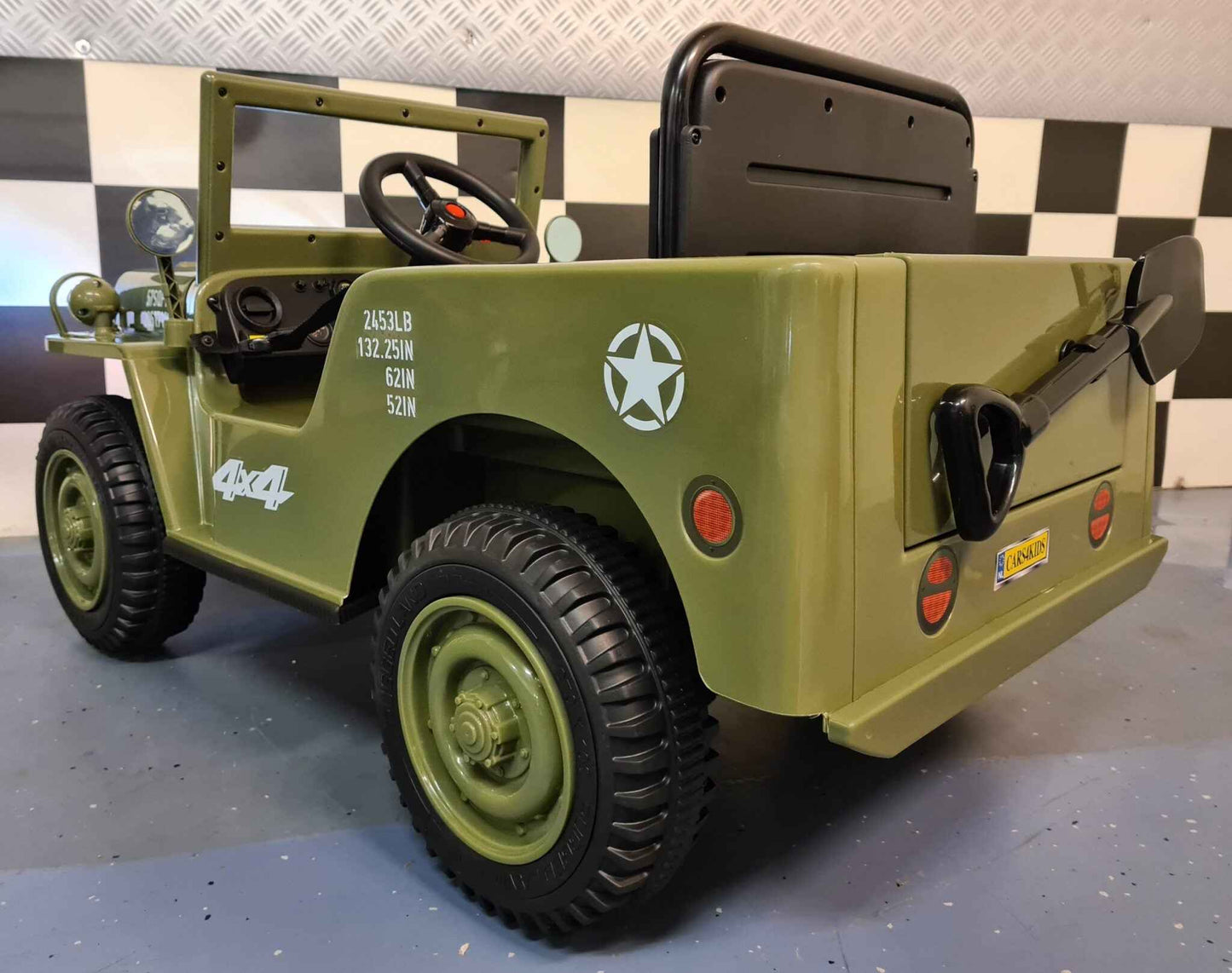 Elektrische kinderjeep Willy 12 volt met afstandsbediening voor 1 persoon