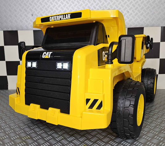 Caterpillar kinder kiepwagen 12 volt