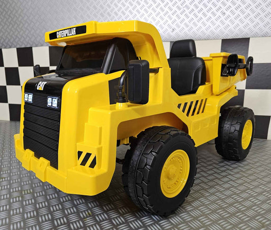 Caterpillar kinder kiepwagen 12 volt