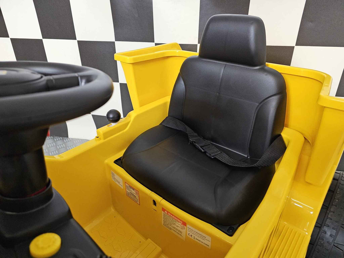 Caterpillar kinder kiepwagen 12 volt