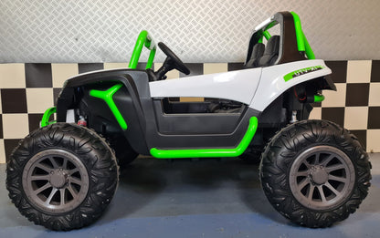 Electric children's buggy 24 volt 2-seater white/green