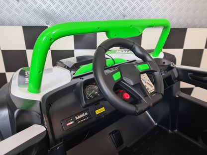 Electric children's buggy 24 volt 2-seater white/green