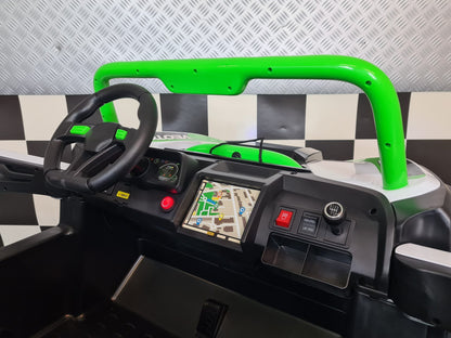 Electric children's buggy 24 volt 2-seater white/green