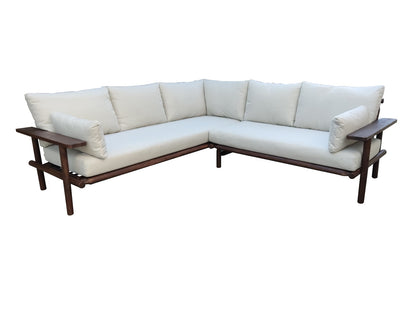 Droppery Laruna Lounge Hoek Set - 2 stuks - Hout Acacia Vintage Donker Teak Look -