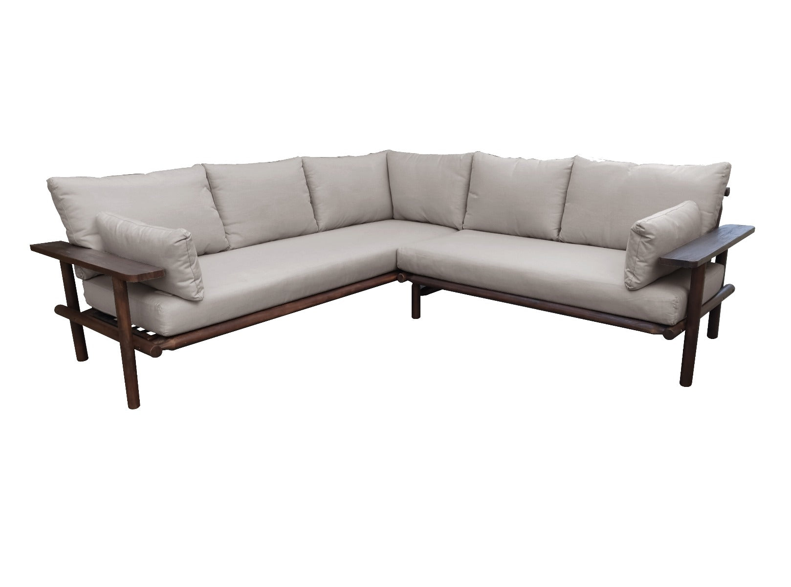 Droppery Zambra Lounge Hoekset - 3 stuks - Gevlochten Buitenkant Plat Off White -