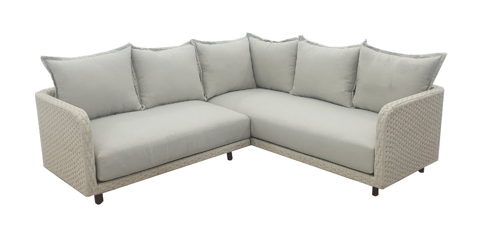 Droppery Nayan Lounge Hoekset - Staal Poeder gecoat Oester -