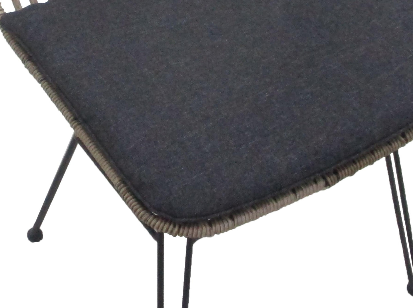 Droppery Flamingo Eetkamerstoel Zonder Armleuning - Staal Bamboe-look (set van 2) -