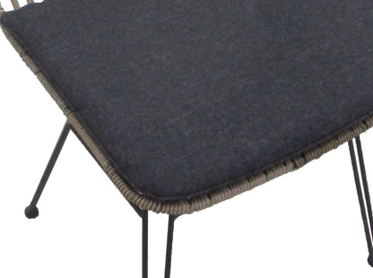 Droppery Flamingo Eetkamerstoel Zonder Armleuning - Staal Bamboe-look (set van 2) -