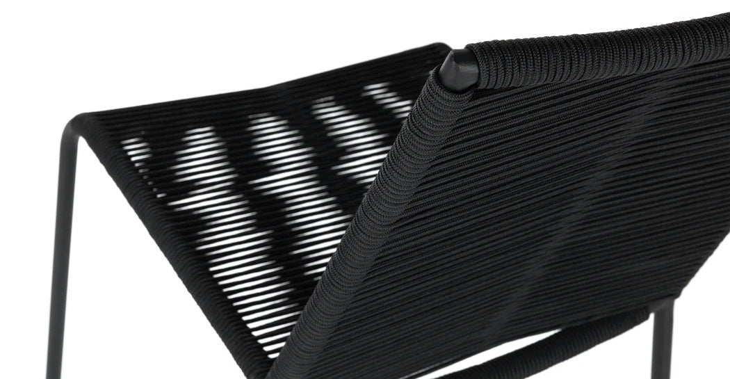 Droppery Novara Stapelbare Bijzetstoel - Staal Zwart (set van 4) - Furniture > Chairs