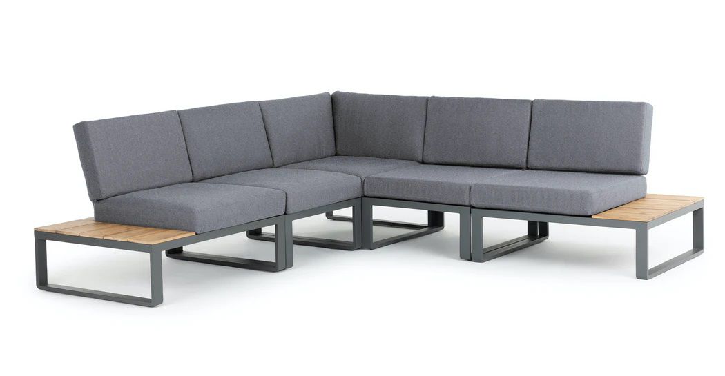 Droppery Albufeira Modulaire Lounge Hoek Set - Alu Antraciet -