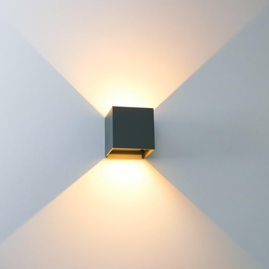LED's Light Kubus LED Wandlamp voor buiten - Omhoog&Omlaag licht - IP65 - Antraciet