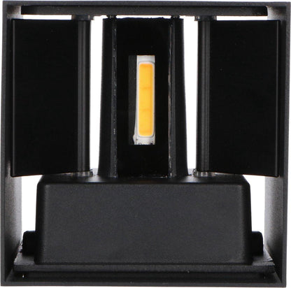 LED's Light Kubus LED Wandlamp voor buiten - Omhoog&Omlaag licht - IP65 - Zwart