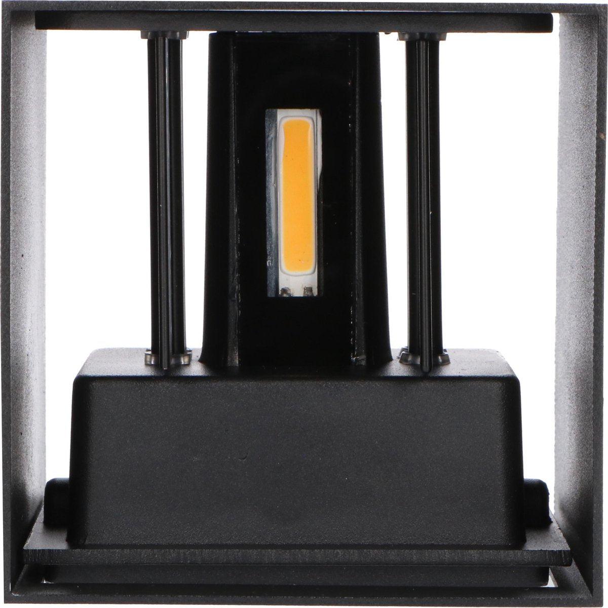 LED's Light Kubus LED Wandlamp voor buiten - Omhoog&Omlaag licht - IP65 - Zwart