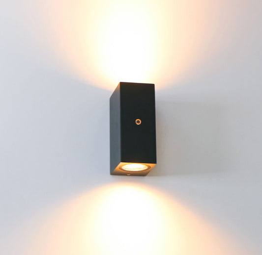 NØRD Up&Down - LED's Light LED Buitenlamp met sensor - IP44 waterdicht - GU10 fitting - Model Napoli - Zwart