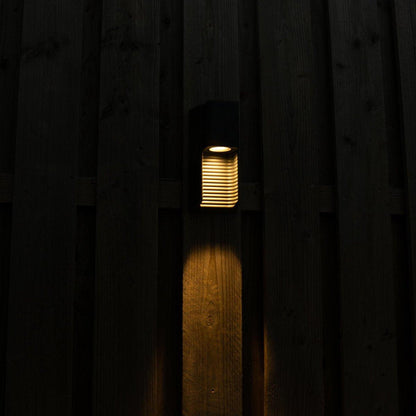LED Muurlamp buiten met GU10 fitting - Strepen - Rimini - IP44 - Antraciet