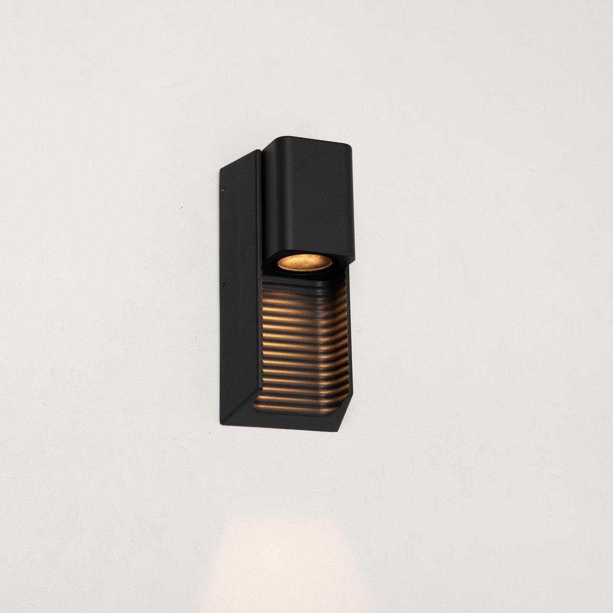 LED Muurlamp buiten met GU10 fitting - Strepen - Rimini - IP44 - Antraciet