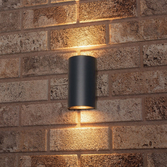 LED's Light LED Muurlamp Buiten - Halve cilinder met 2 lichtpunten - Model Siena - IP44 - Antraciet