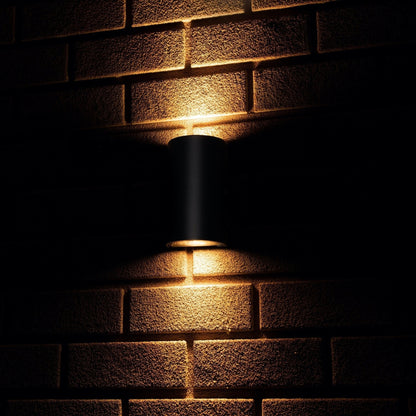 LED's Light LED Muurlamp Buiten - Halve cilinder met 2 lichtpunten - Model Siena - IP44 - Antraciet