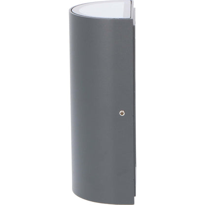 LED's Light LED Muurlamp Buiten - Halve cilinder met 2 lichtpunten - Model Siena - IP44 - Antraciet