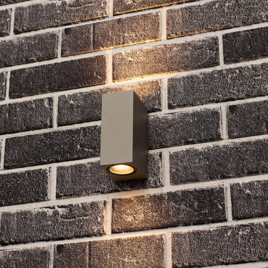 LED's Light LED Buitenlamp met GU10 fitting - Rechthoek - IP44 - Grijs - Model Milaan