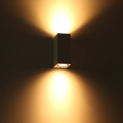 NØRD Up&Down - LED's Light LED Buitenlamp met GU10 fitting - Rechthoek - IP44 - Wit - Model Milaan