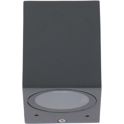 NØRD Down - LED's Light LED Wandlamp Buiten met GU10 fitting - Vierkant - IP44 - Antraciet - Model Rome