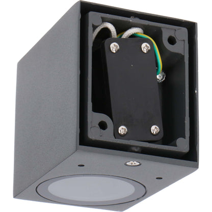 NØRD Down - LED's Light LED Wandlamp Buiten met GU10 fitting - Vierkant - IP44 - Antraciet - Model Rome