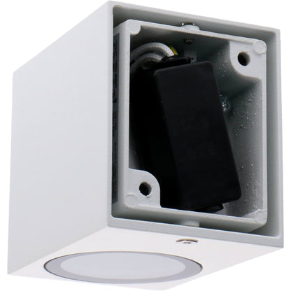 NØRD Down - LED's Light LED Wandlamp Buiten met GU10 fitting - Vierkant - IP44 - Wit - Model Rome