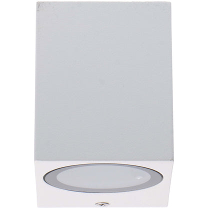 NØRD Down - LED's Light LED Wandlamp Buiten met GU10 fitting - Vierkant - IP44 - Wit - Model Rome