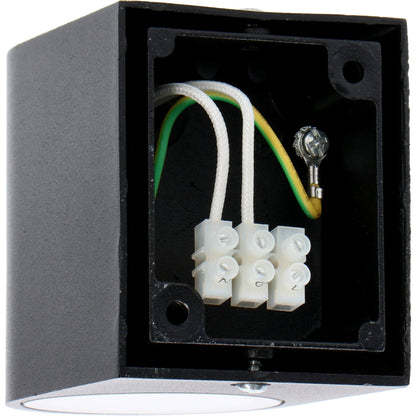 LED's Light LED Wandlamp buiten met GU10 fitting - Rond - Model San Marino - IP44 - Zwart