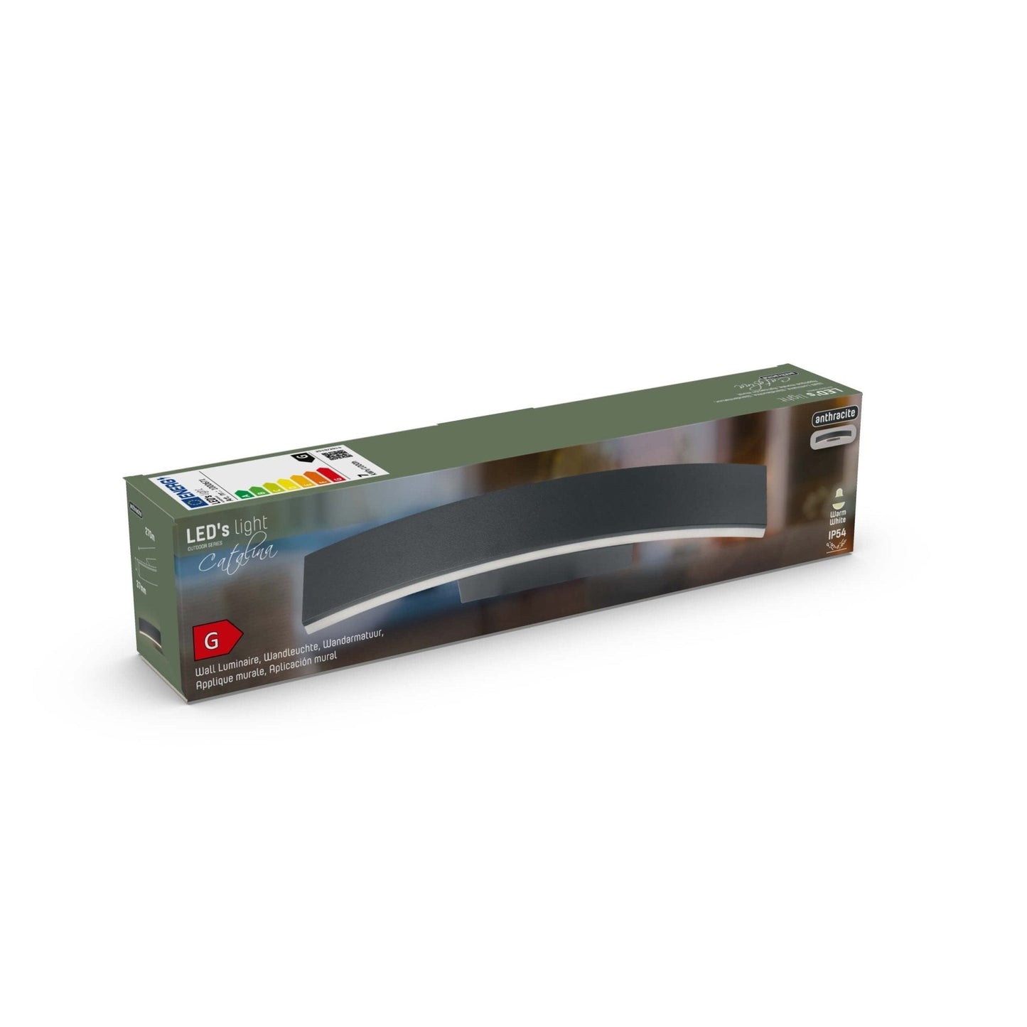 LED's Light Wandlamp Buiten - Model Todi - Draaibaar - Rondom warm wit licht - IP54 - Antraciet