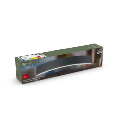 LED's Light Wandlamp Buiten - Model Todi - Draaibaar - Rondom warm wit licht - IP54 - Antraciet