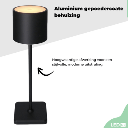 LED's Light Oplaadbare LED Tafellamp - Dimbaar via aanraking - Binnen en buiten - Wit