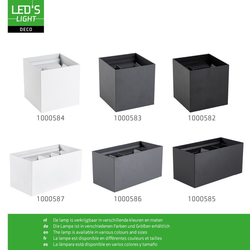Lumo Cube Zwart - Wandarmatuur zonder lichtbron - Excl 1xG9 - IP65