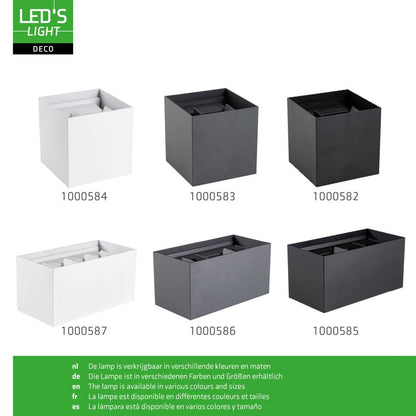 Lumo Cube Zwart - Wandarmatuur zonder lichtbron - Excl 1xG9 - IP65