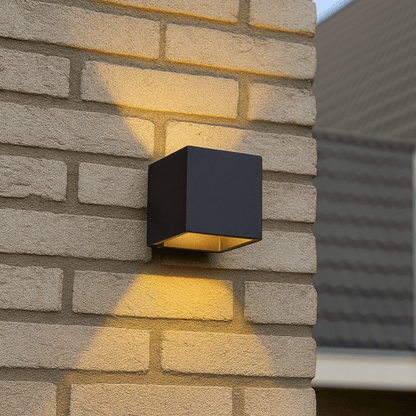 Lumo Cube Zwart - Wandarmatuur zonder lichtbron - Excl 1xG9 - IP65