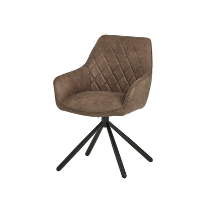 MySons Rebel Spider eetkamerstoel - draaipoot 180ARS - Cowboy - Stone 809 (set van 2) -