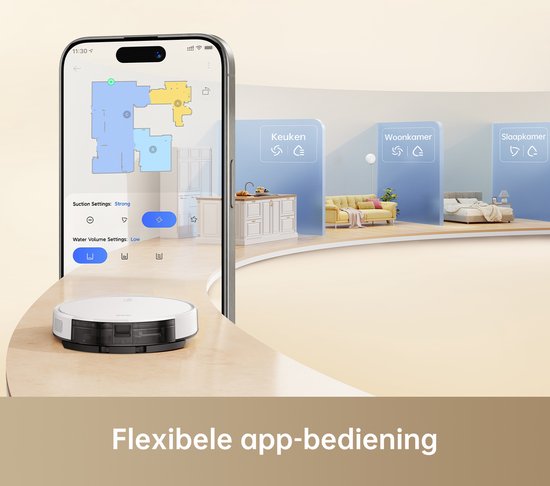 MOVA DREAME Mova M1 - Robotstofzuiger en dweil - 4500 Pa - 300 ml - Wit -