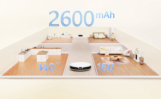 MOVA DREAME Mova M1 - Robotstofzuiger en dweil - 4500 Pa - 300 ml - Wit -