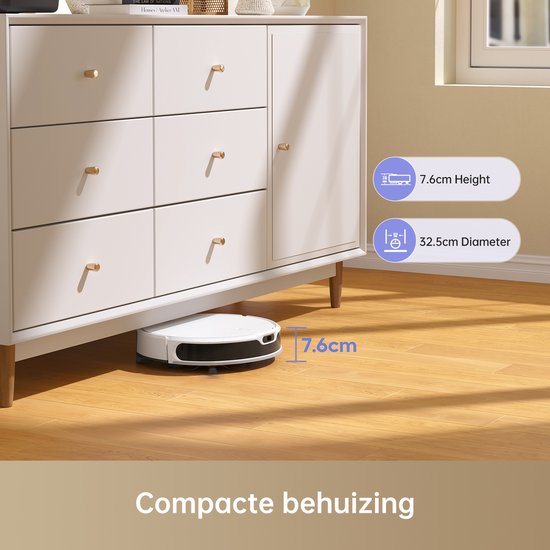 MOVA DREAME Mova M1 - Robotstofzuiger en dweil - 4500 Pa - 300 ml - Wit -