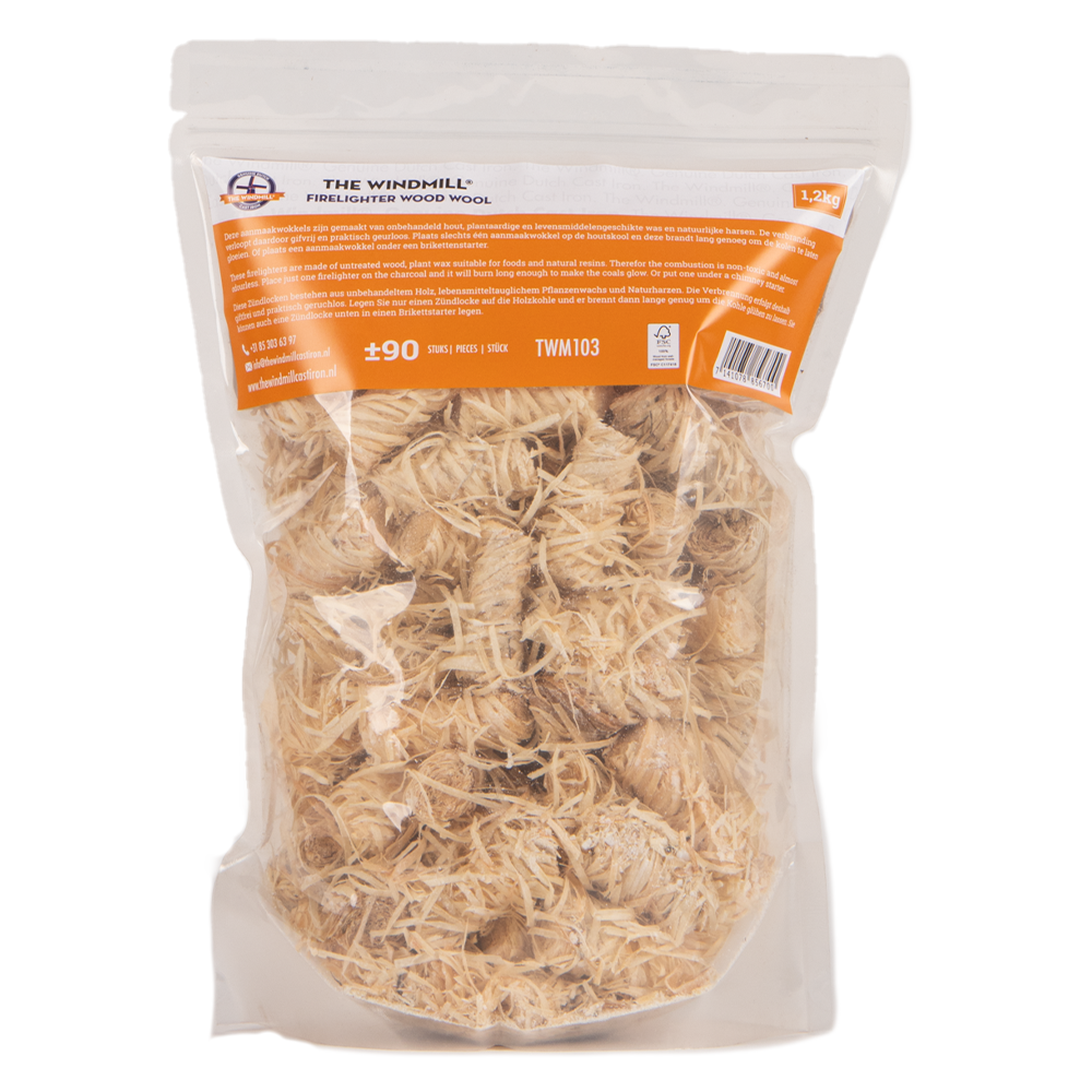 The Windmill Fire Starters / Wokkels Circa 90 stuks / 1.2 kg Vuur & Rook