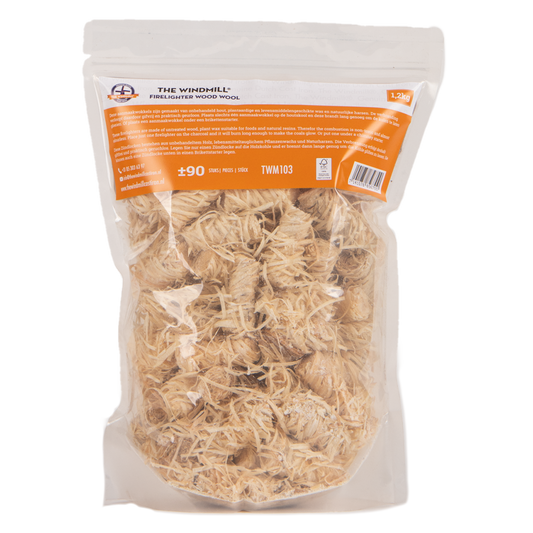 The Windmill Fire Starters / Wokkels Circa 90 stuks / 1.2 kg Vuur & Rook