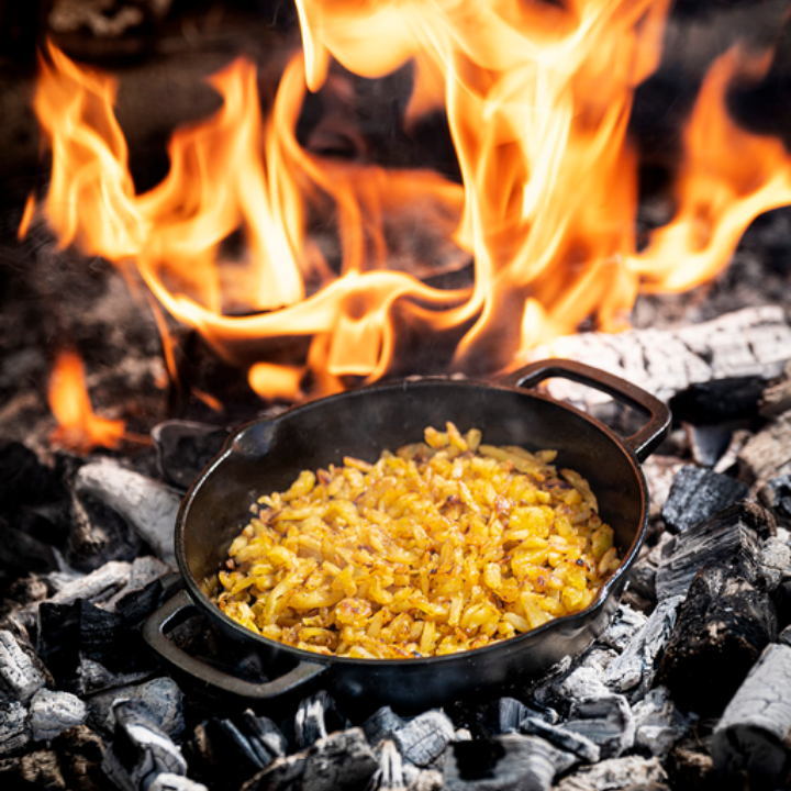 The Windmill Skillet Medium met 2 Handvaten Vuur & Rook