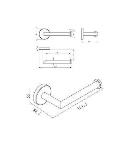 Wiesbaden Alonzo toiletaccessoireset geborsteld messing