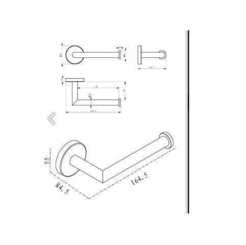 Wiesbaden Alonzo Toiletaccessoireset Mat Zwart