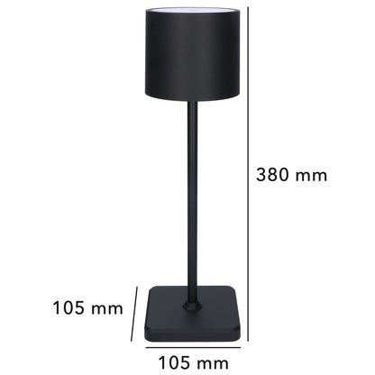 LED's Light Oplaadbare LED Tafellamp - Dimbaar via aanraking - Binnen en buiten - Zwart