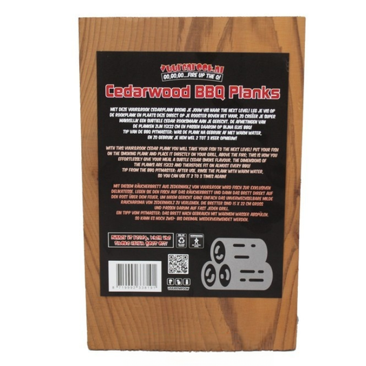 Vuur&Rook Cedar Rookplank 15 cm 3 stuks Vuur & Rook