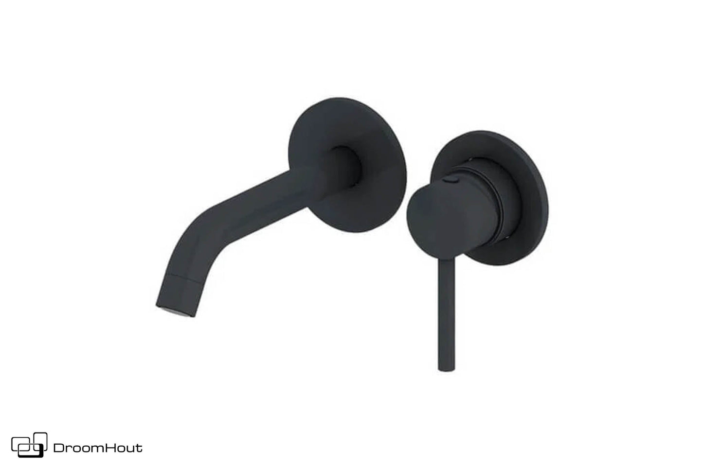 Wastafelmengkraan inbouw mat zwart DroomHout